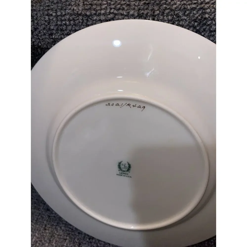 Lenox Butterfly Meadow Set of 5 Party Snack Plates Set 8” Flora Flower Lot White
